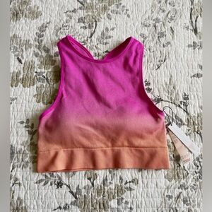 Victoria's Secret NWT Racerback Minimal Sports Bra in Pink and Orange Ombré • XL